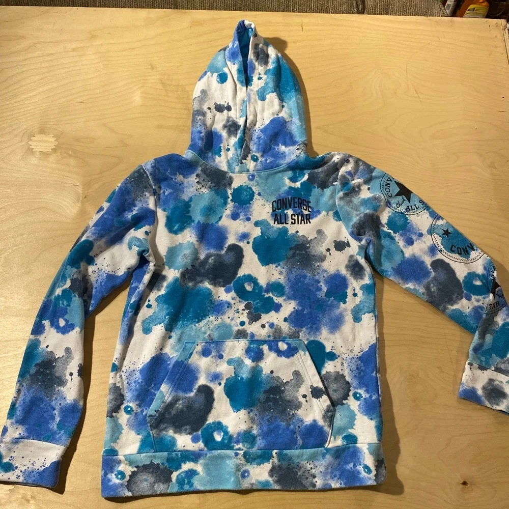 Converse Blue Camouflage Hoodie Sweatshirt XL (13-15 yrs) (ND)